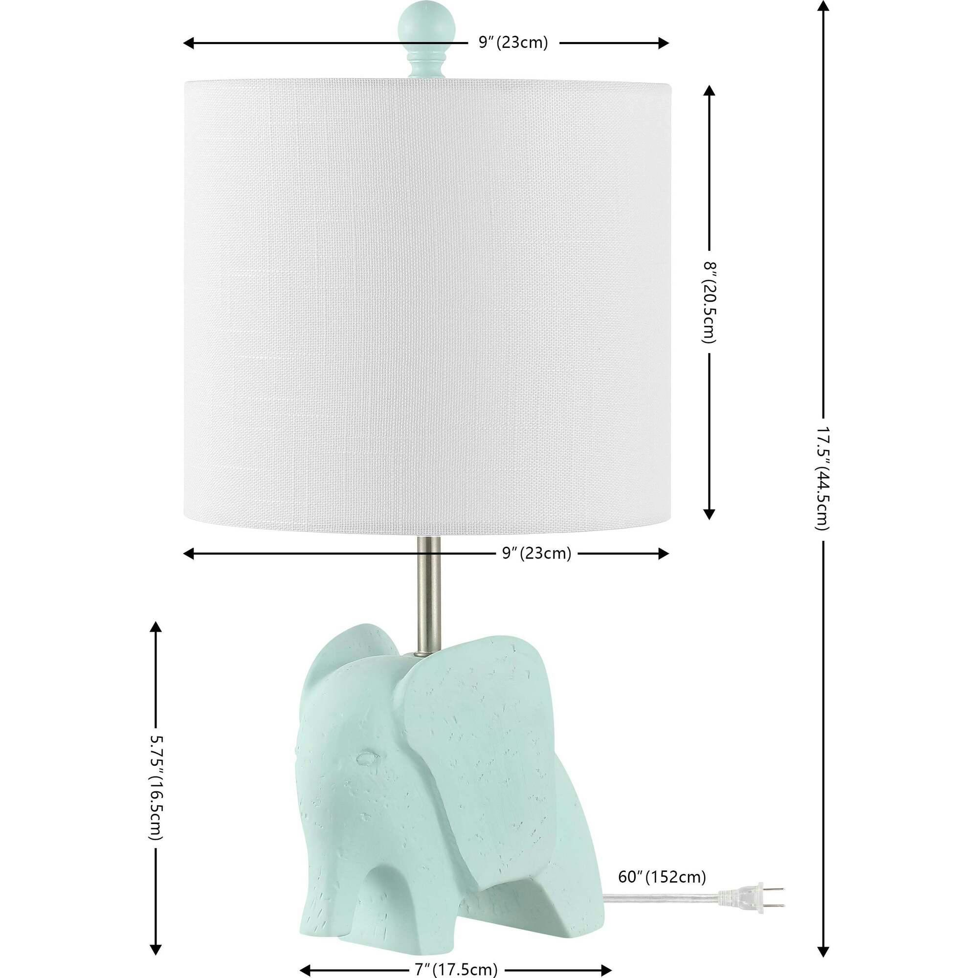 Koda Eclectic Southwestern Resin/Iron Elephant LED Kids Table Lamp
