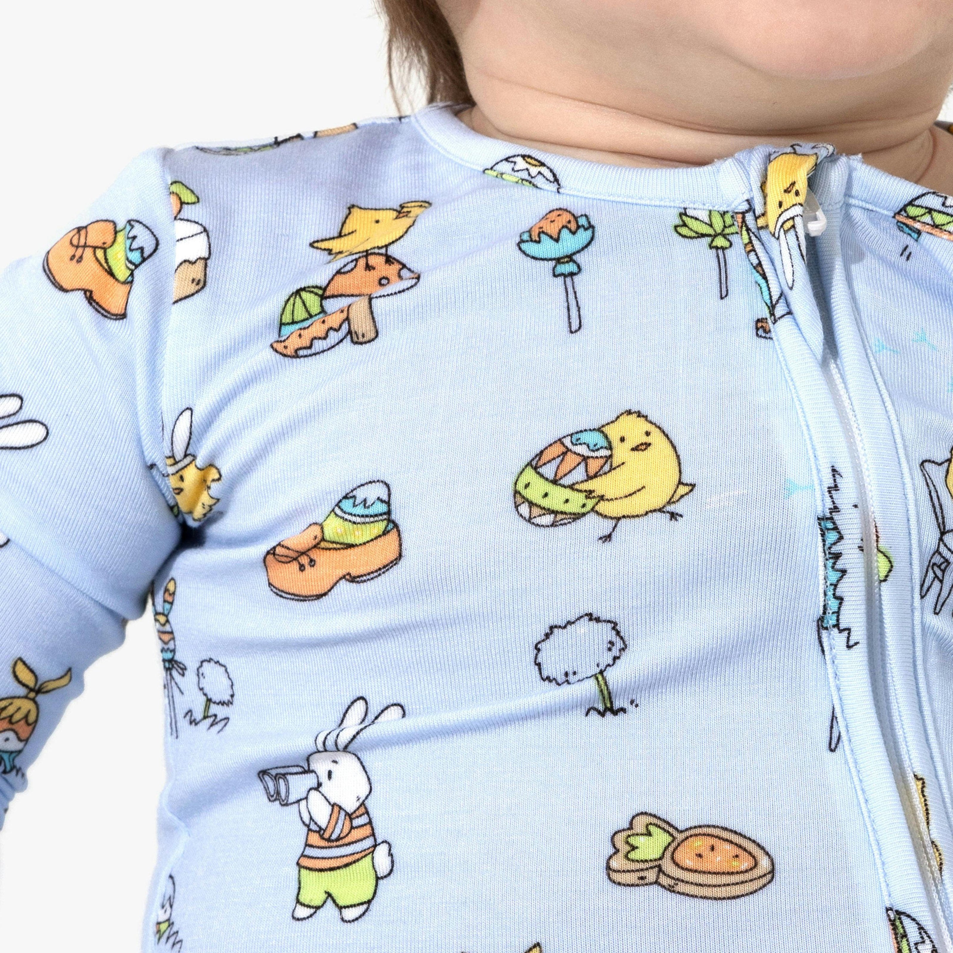 Easter Blue Bamboo Convertible Footie