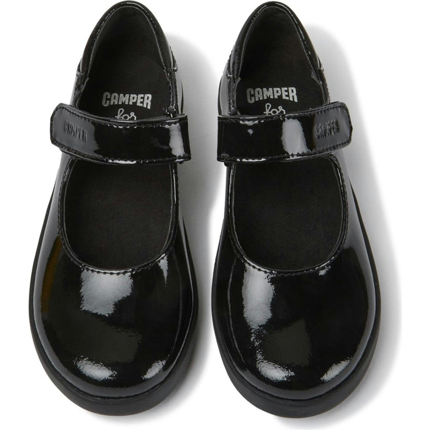 Girls Spiral Comet Suede Mary Jane, Black
