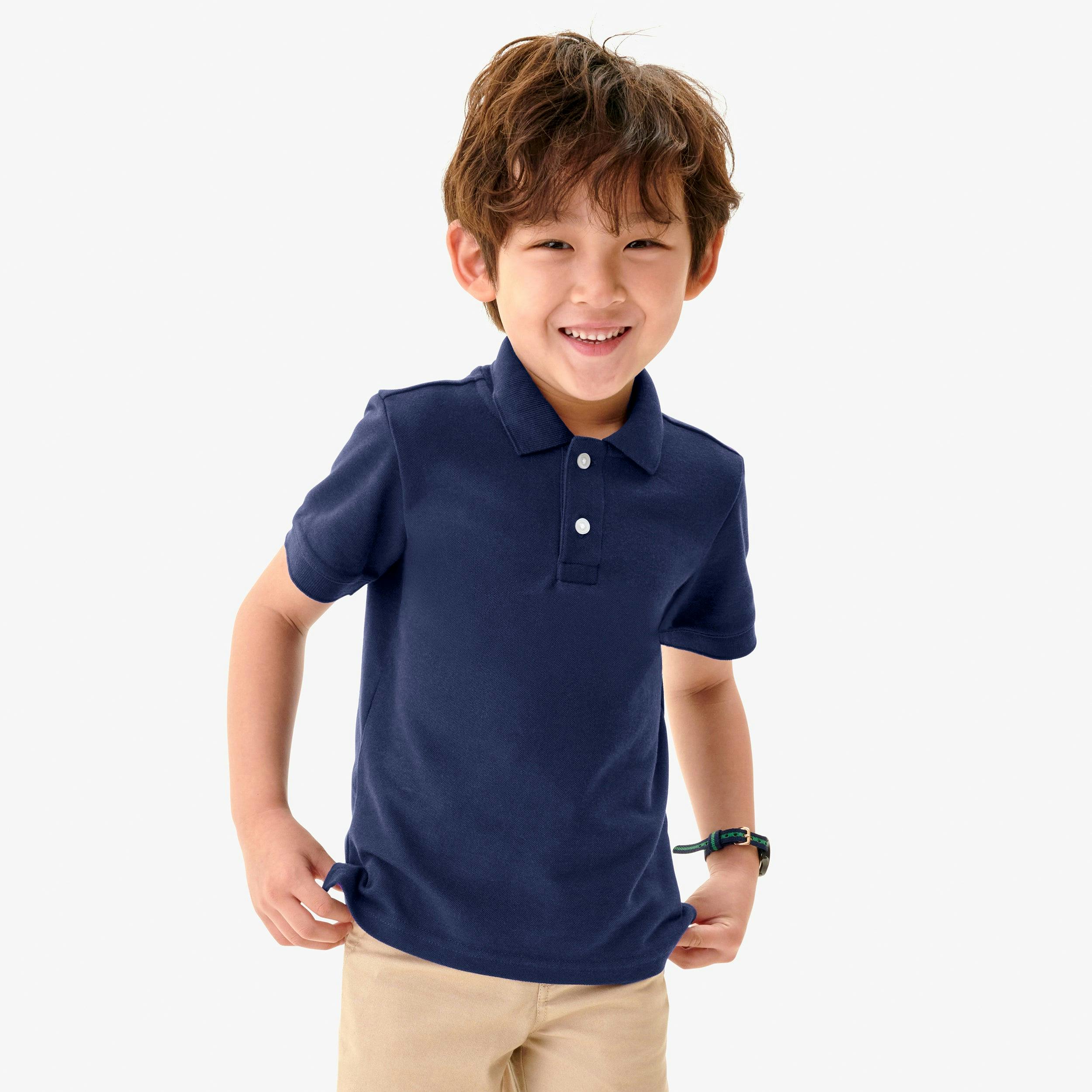 Kids short sleeve pique polo