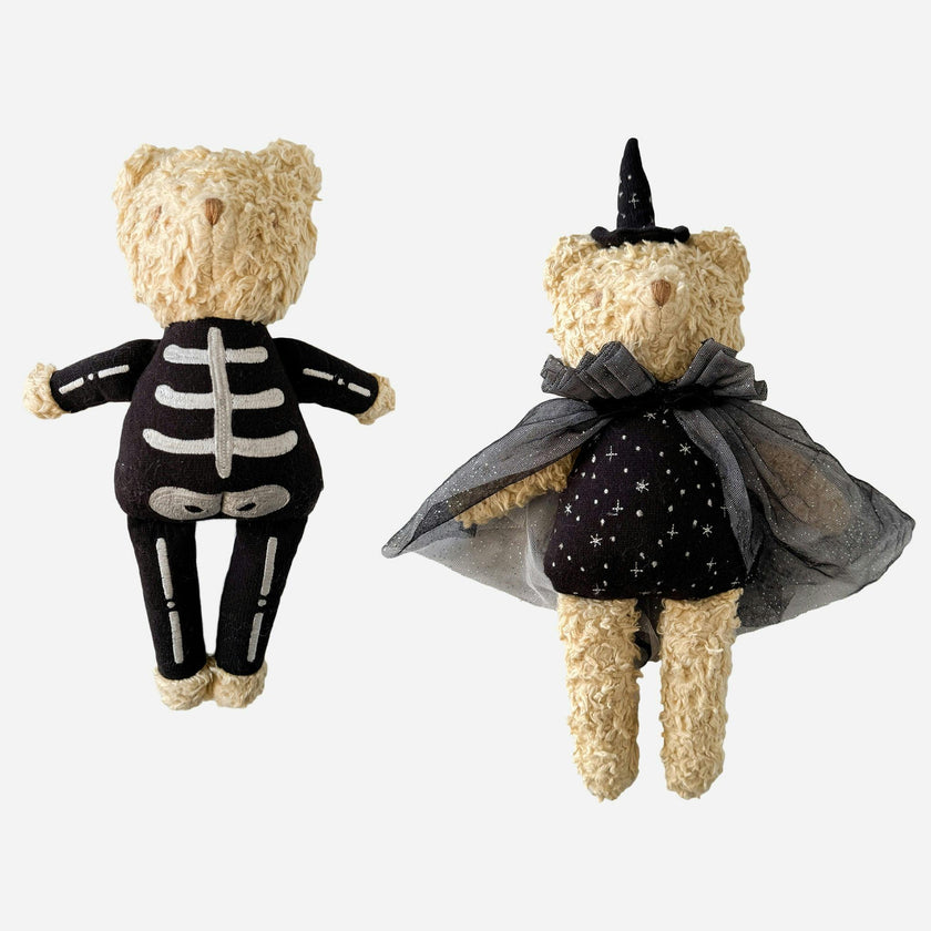 Witch and Skeleton Bear Set