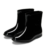 Lila Patent Leather Straight Boots