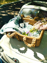 Giardino Reversible Tablecloth in Verde/Blu
