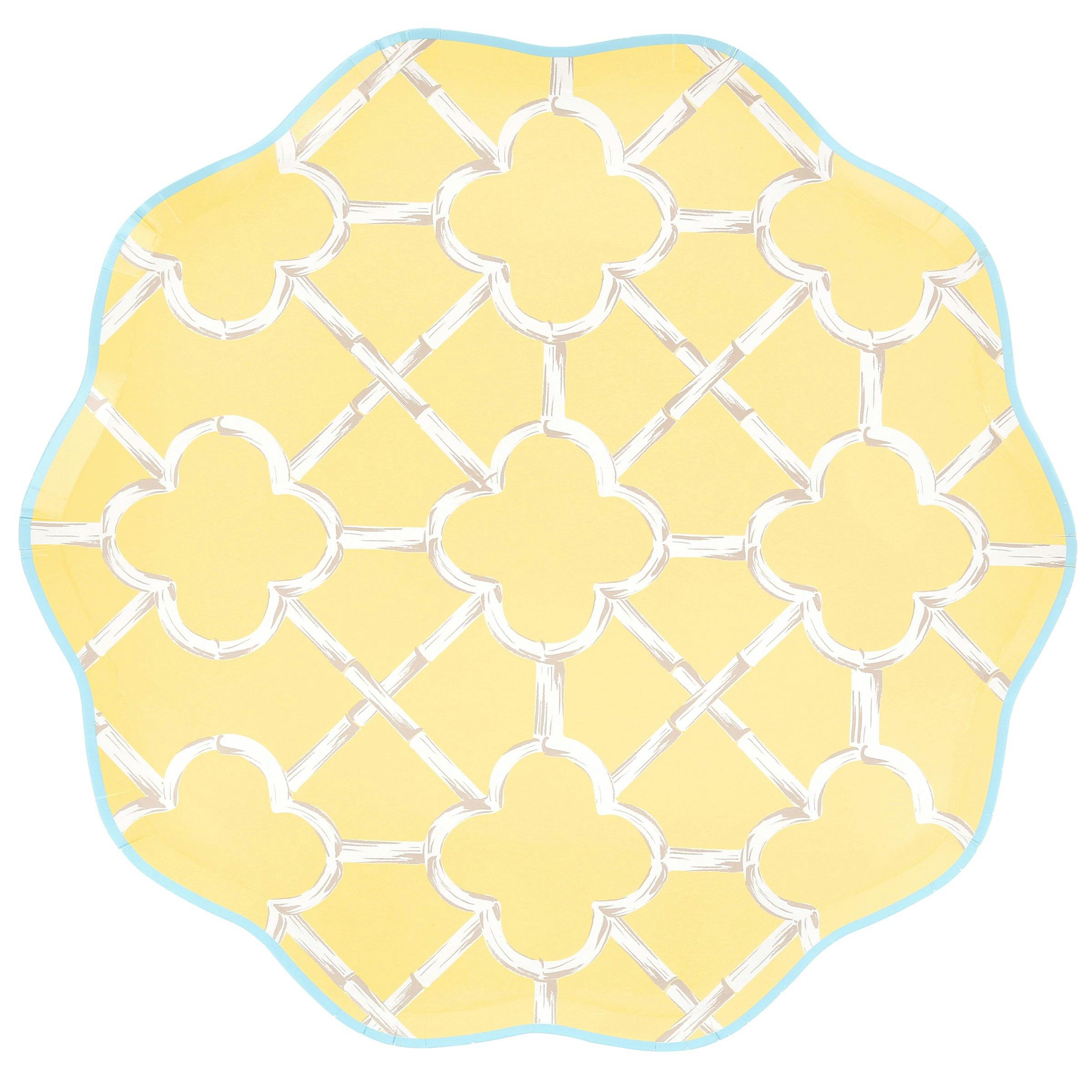 Bamboo Pattern Dinner Plates