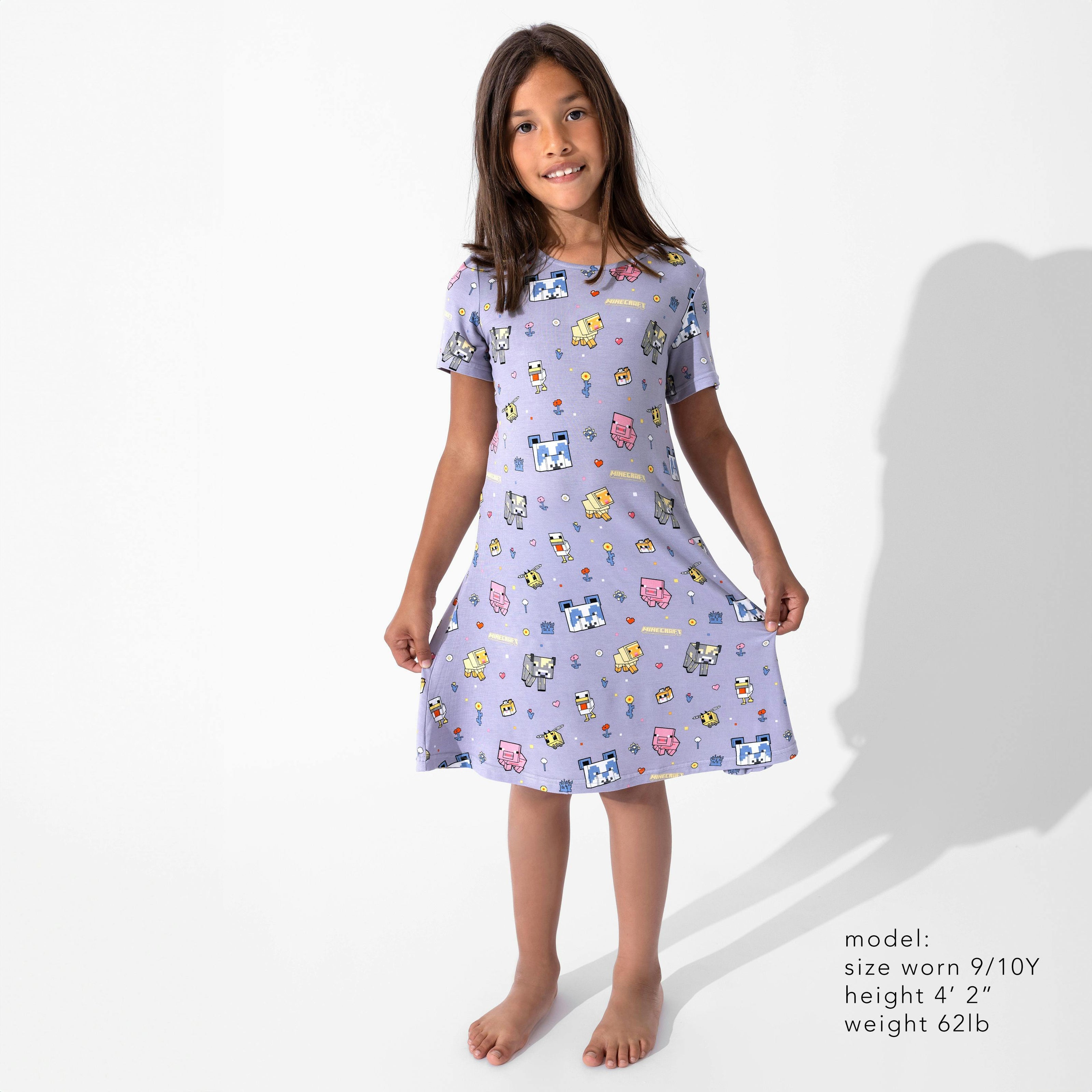Minecraft: Pixel Pals Bamboo Girls' Short Sleeve Dress