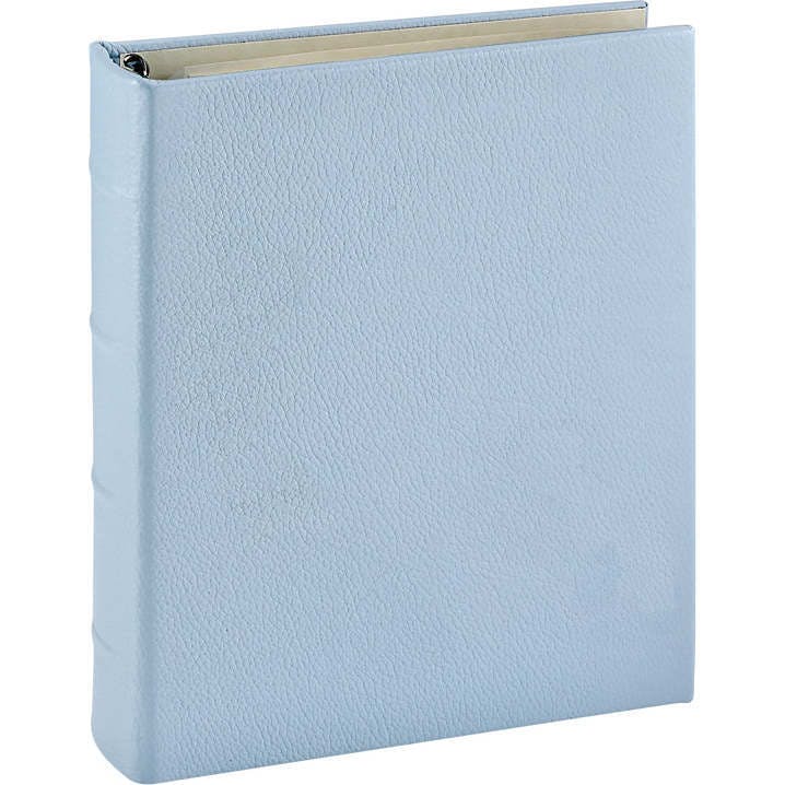 Medium Clear Pocket Pebble Grain Leather Photo Album