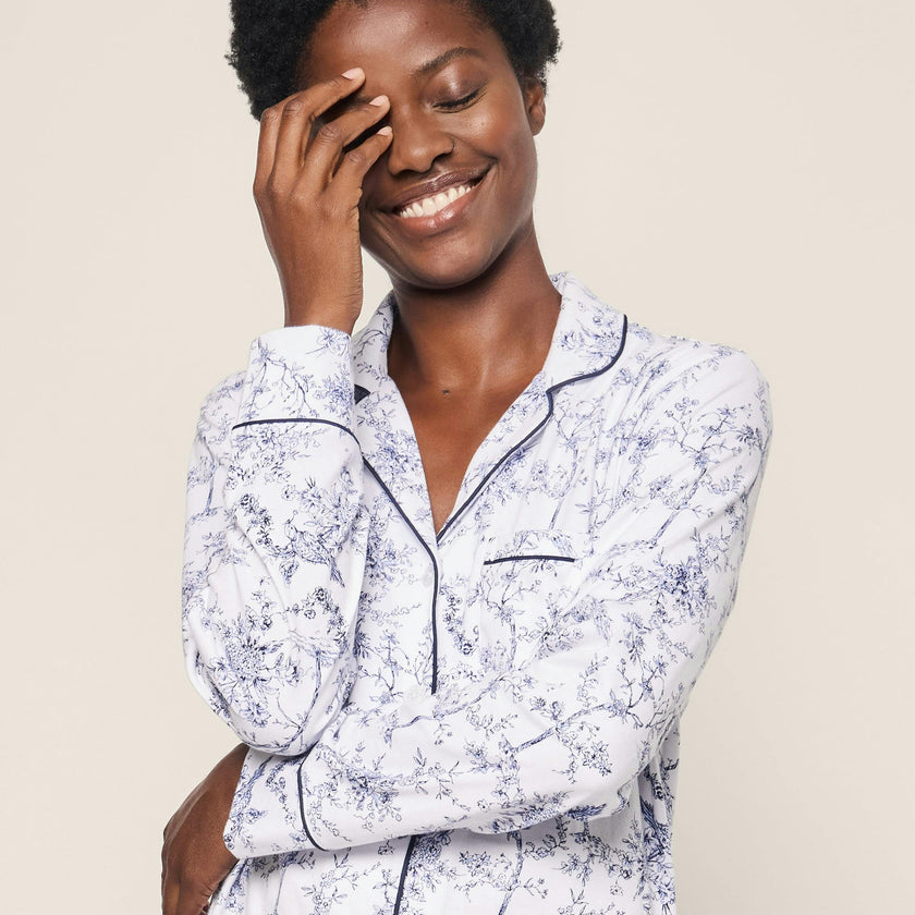 Women's Pima Pajama Set in Timeless Toile