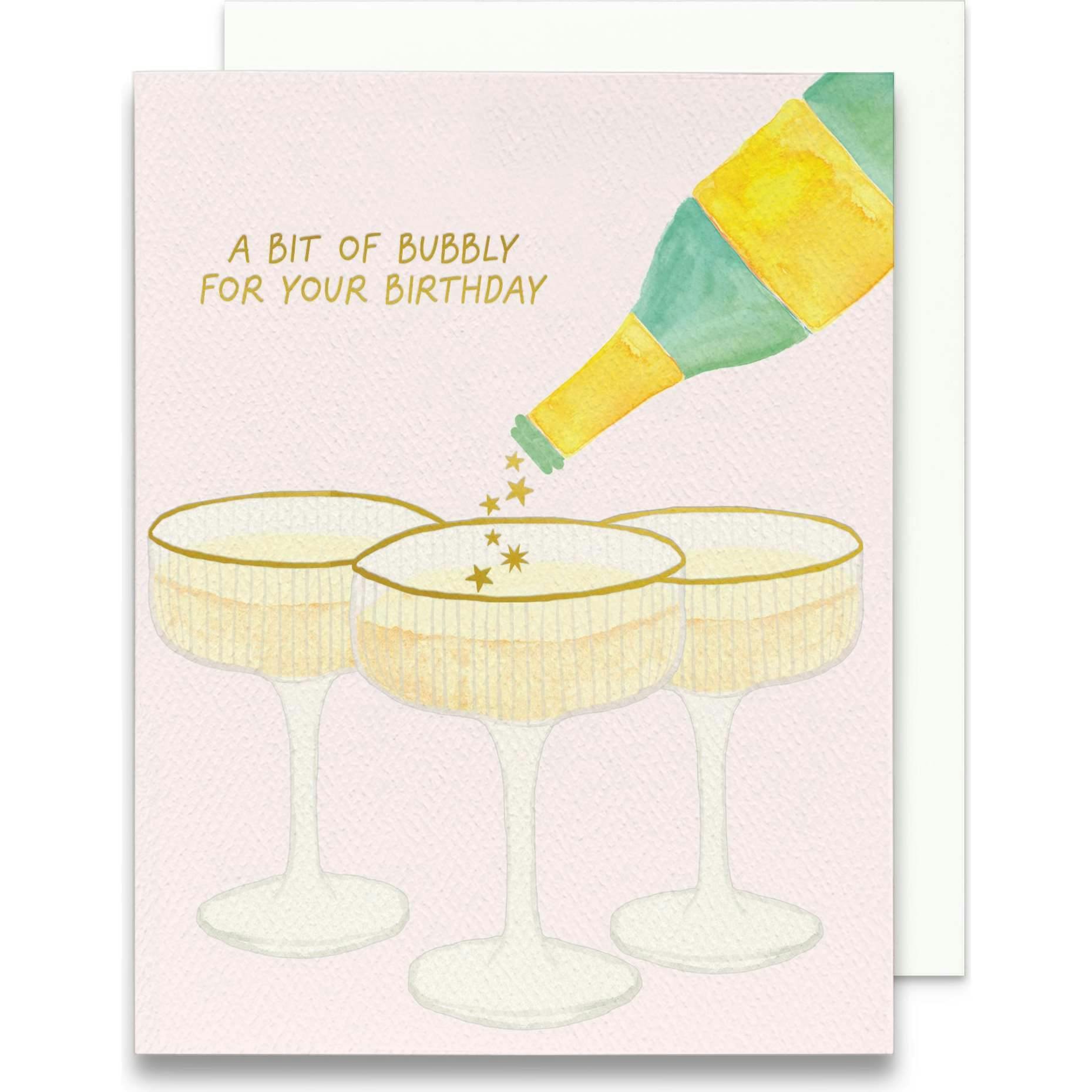 A Bit of Bubbly Birthday Greeting Card