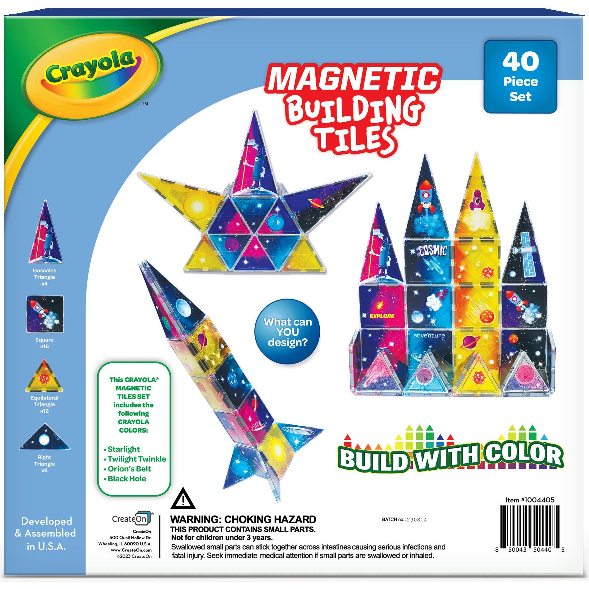 Crayola Cosmic Magnetic Tiles 40 Piece Set