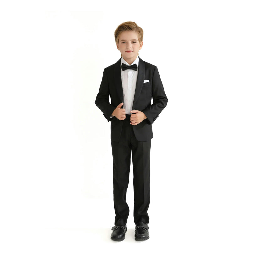 Black Shawl Lapel Wool Suit