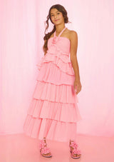 Ellie Cotton Frill Maxi Dress