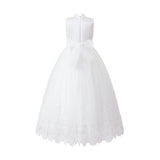 White Alvaria Sleeveless Lace Dress