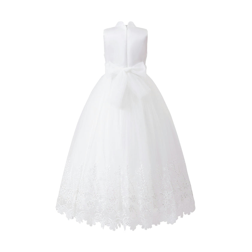 White Alvaria Sleeveless Lace Dress