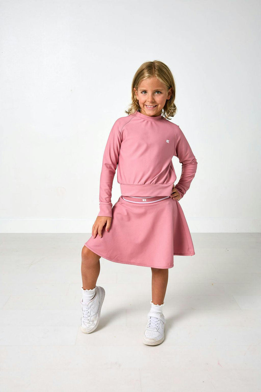 girls dusty pink crewneck