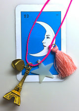 PARIS IS ALWAYS A GOOD IDEA WITH GLOW IN THE DARK STAR + HEART LOCKET NECKLACE