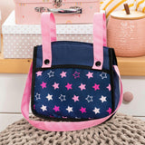 Bayer Design Dolls: Xeo Twin Pram - Stars Navy & Pink