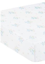 Pima Crib Sheet - Blue Bow Bouquet