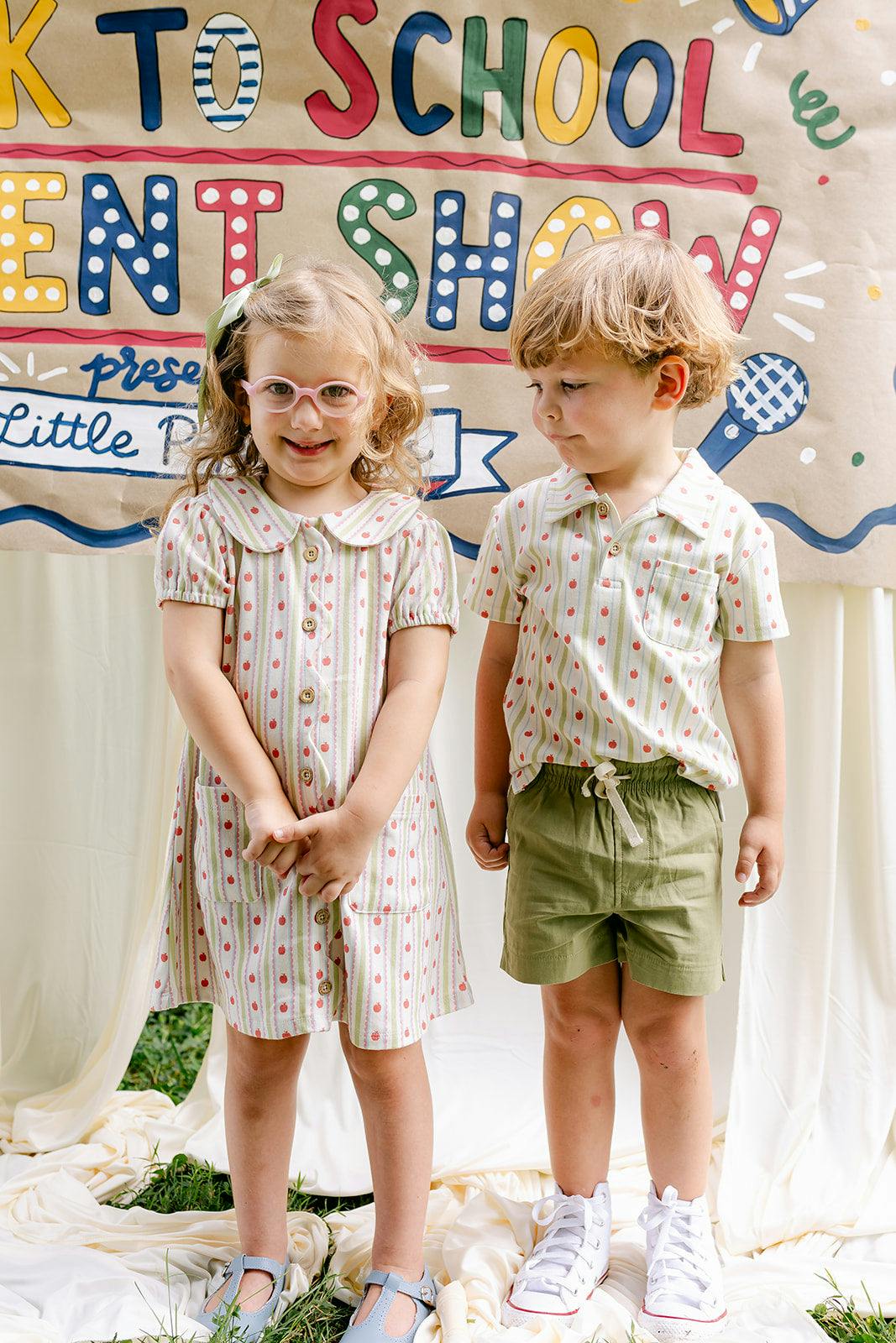 Maeva Dress - Apple Stripe