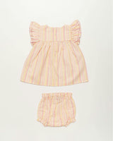 Sienna Baby Dress & Bloomer Set - Pink Stripes