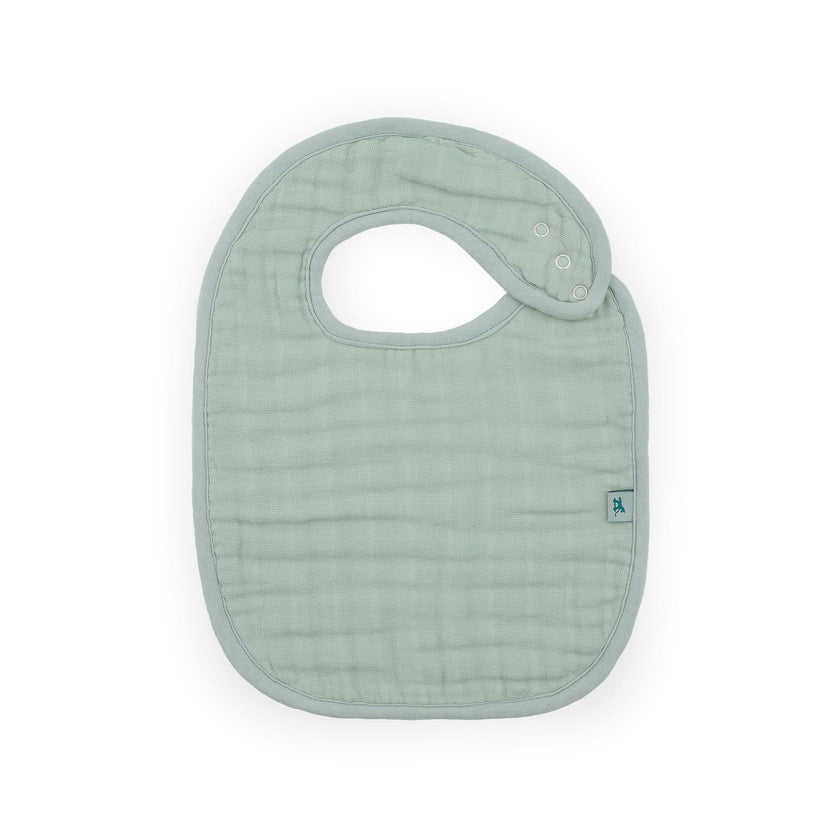 Organic Cotton Muslin Classic Bib 3 Pack - White Sage