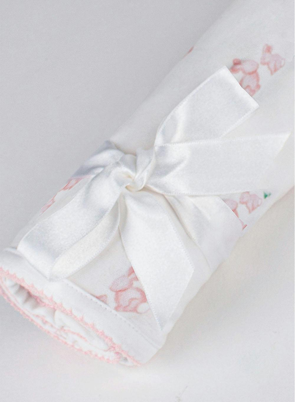Baby Jersey Bunny Blanket in Pale Pink