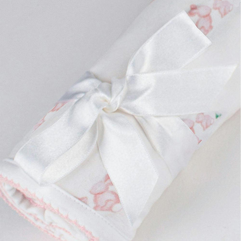 Baby Jersey Bunny Blanket in Pale Pink