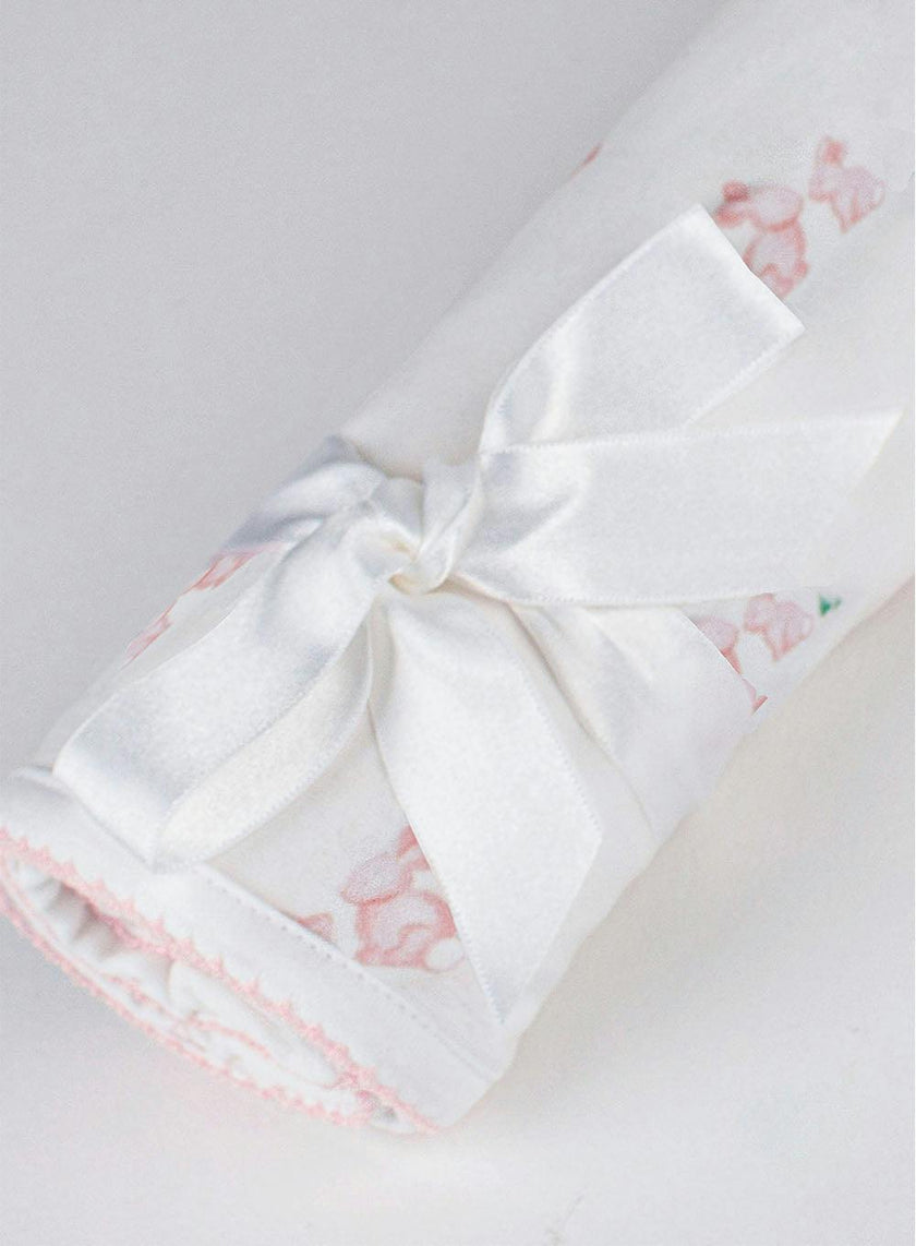 Baby Jersey Bunny Blanket in Pale Pink