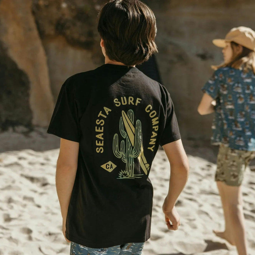 Surf Cactus Tee / Youth / Charcoal