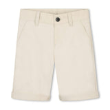 Beige Casual Folded Shorts