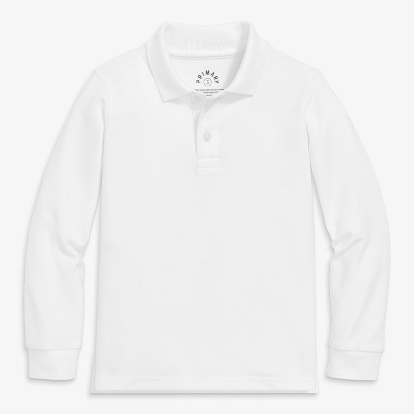 Kids long sleeve pique polo