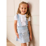 Alexander Stripe Smocked Skirt with Braces in Blue (18mths-6yrs)
