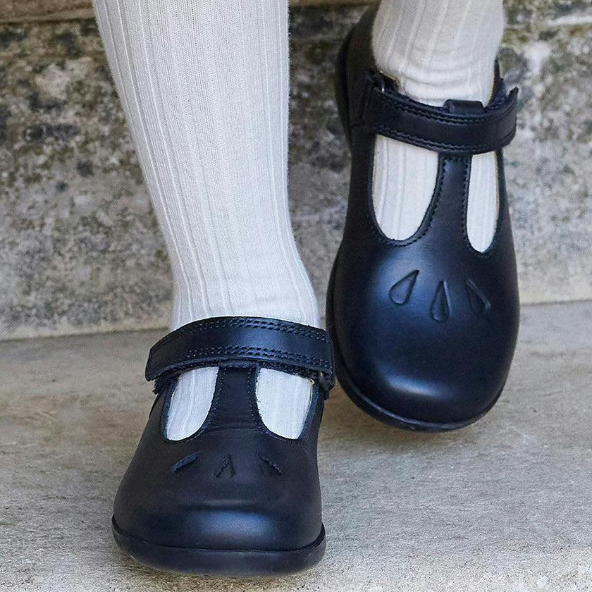 Hampton Classics Evie School Shoes in Navy