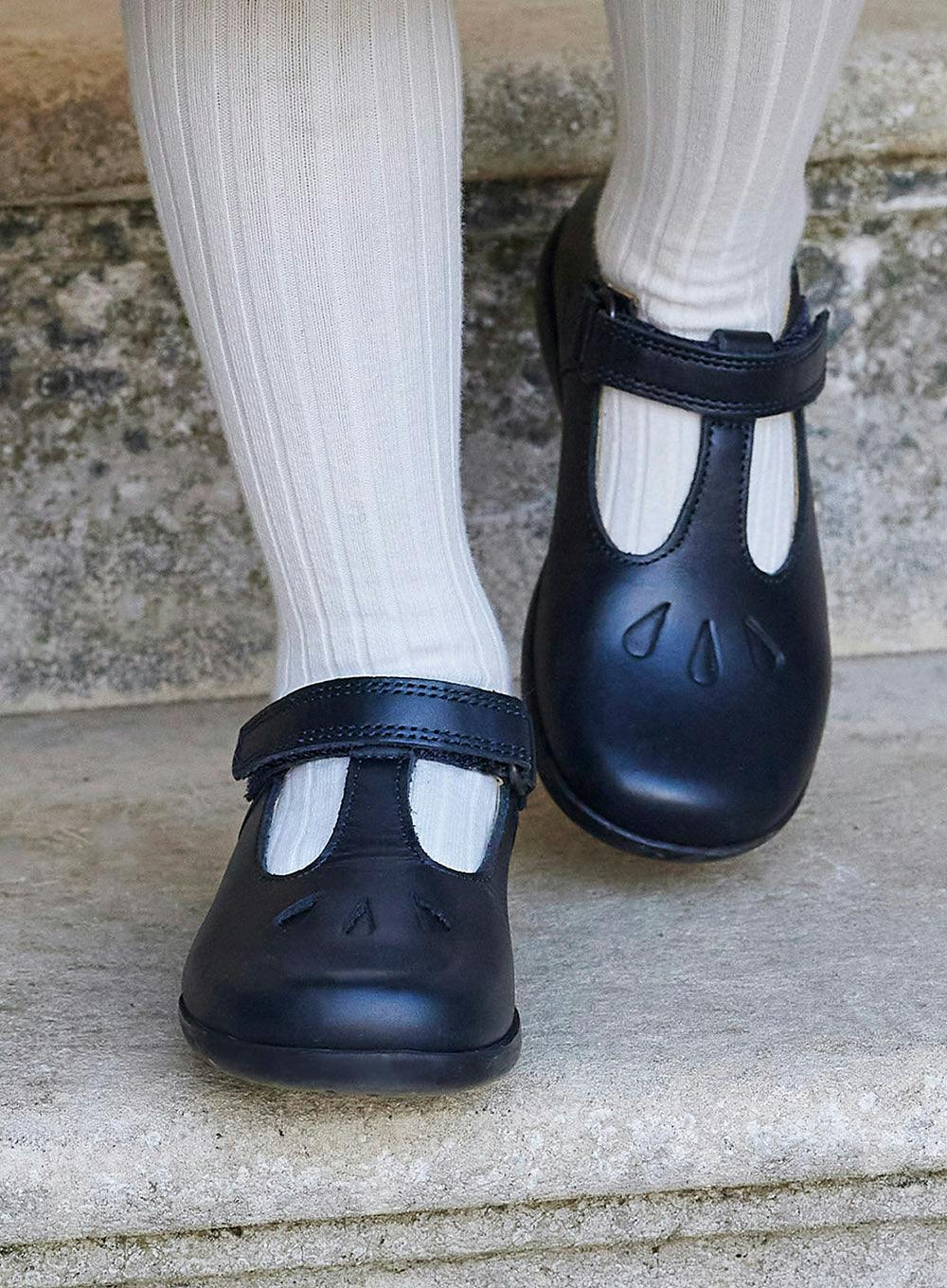 Hampton Classics Evie School Shoes in Navy