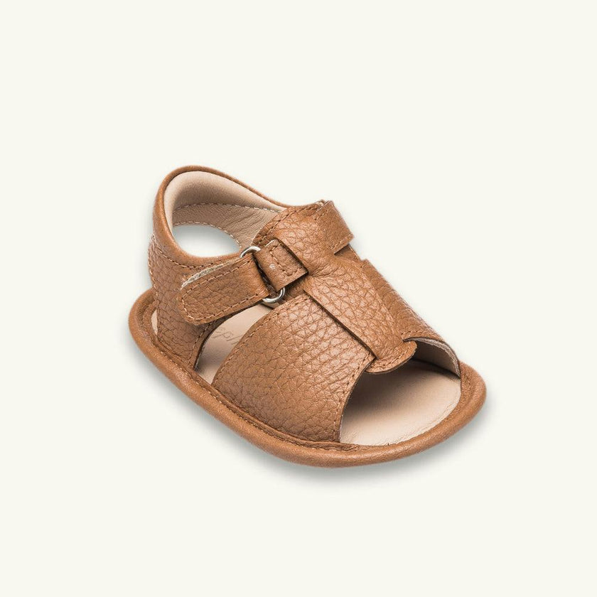 Baby Boy Sandal | Caramel Brown Leather