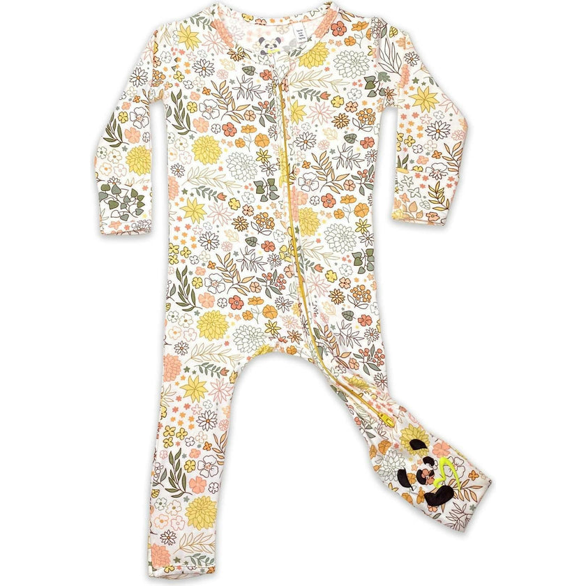 Fall Floral Bamboo Convertible Footie