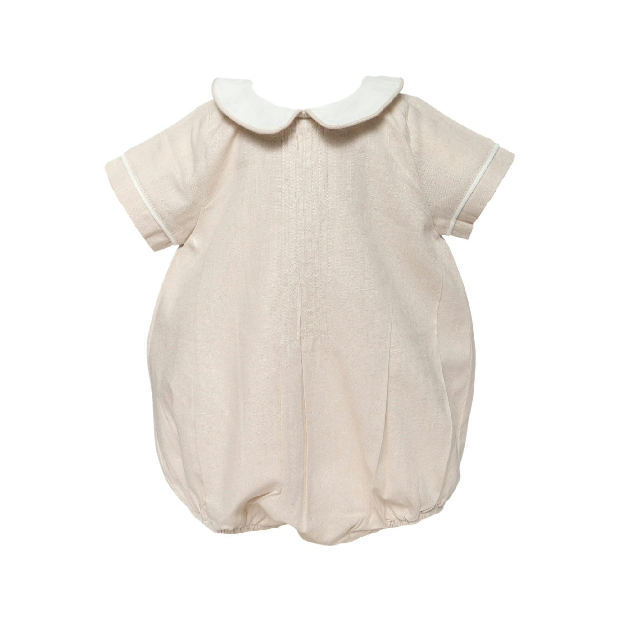 Baby Boy Linen Bubble with Pointed Collar