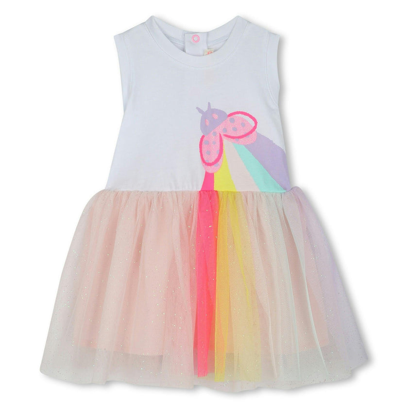Pale Pink Ladybug Rainbow Dress Set