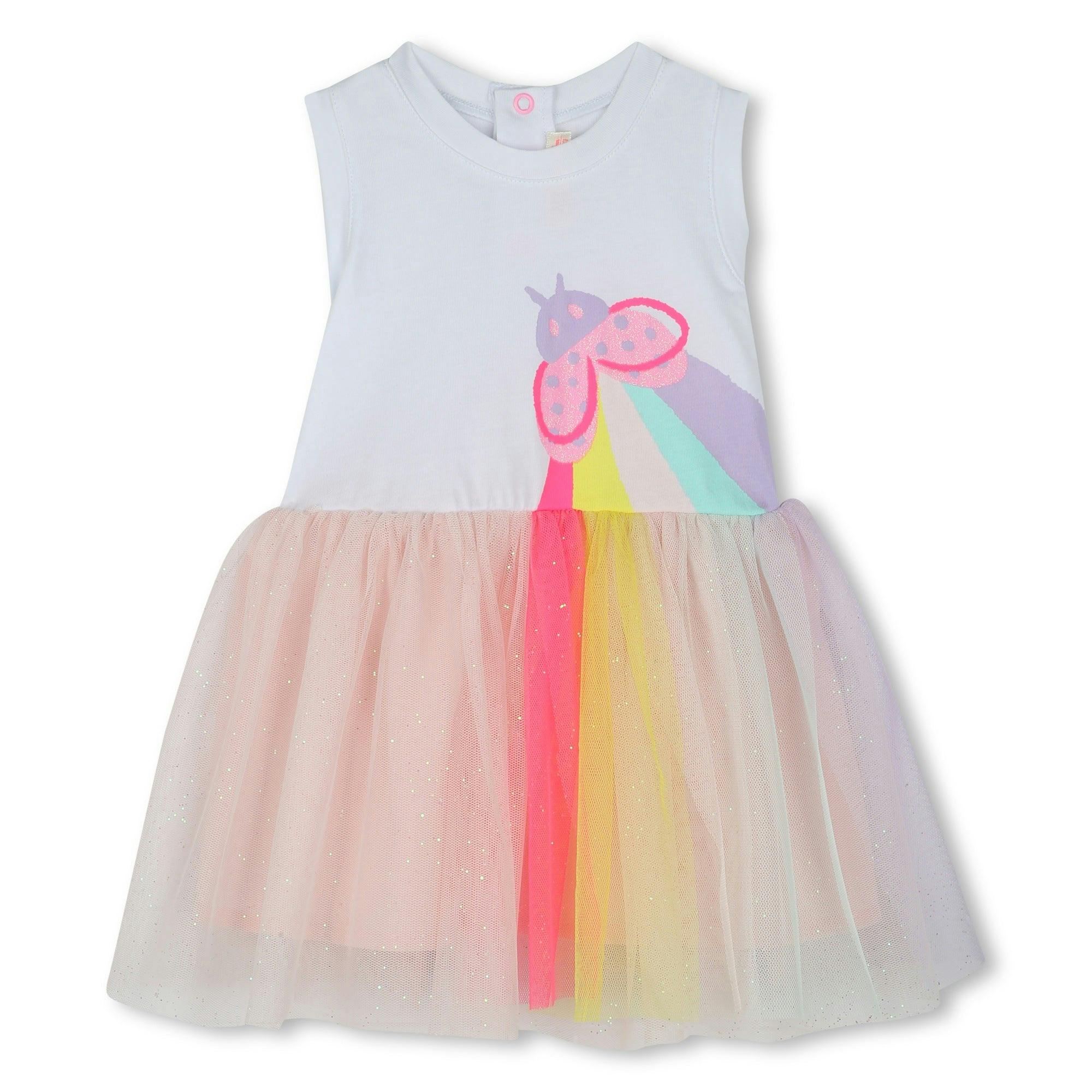Pale Pink Ladybug Rainbow Dress Set