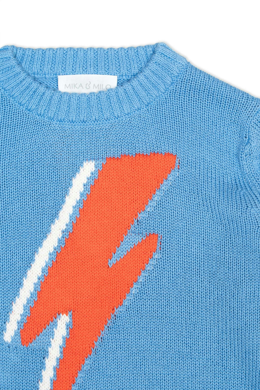Lightning Bolt Jumper | Azure