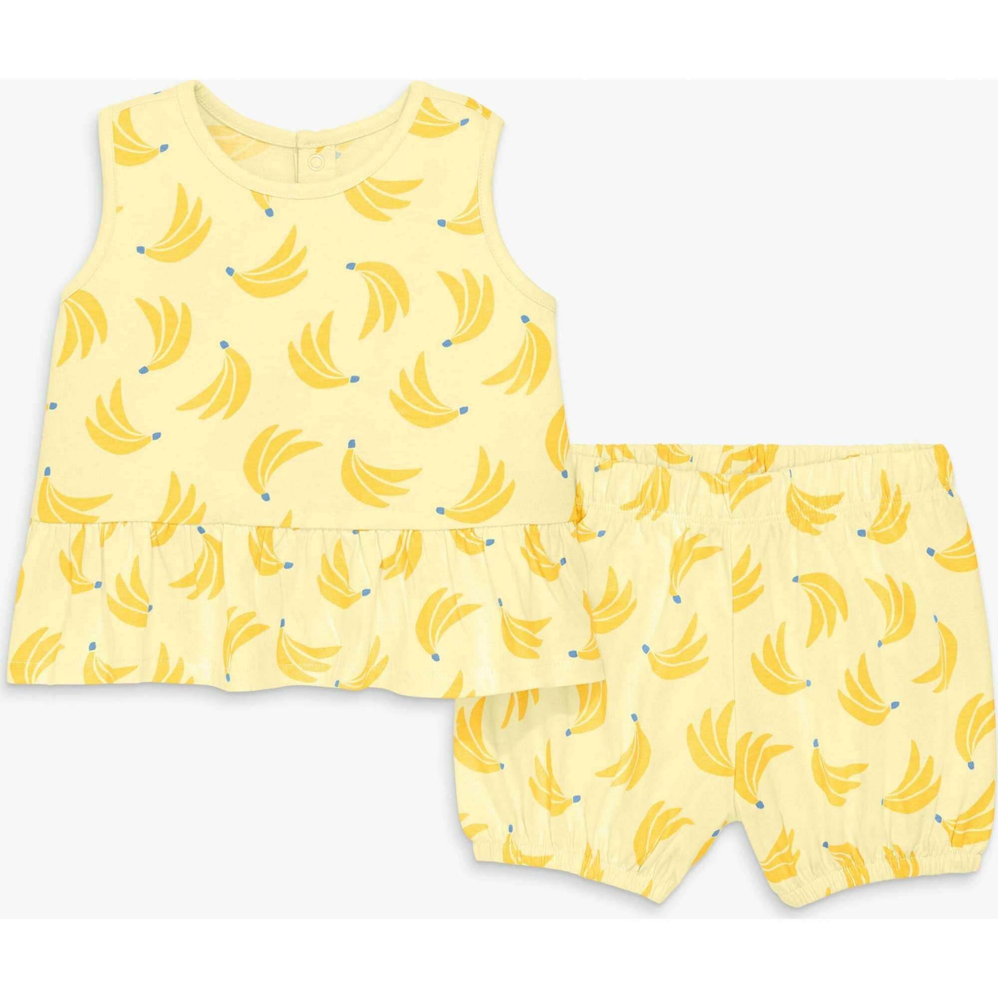 Baby tank and shorts set in bananas