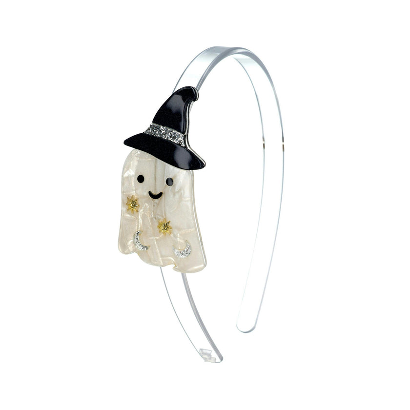 Ghost Witch Hat Pearlized Off White Headband