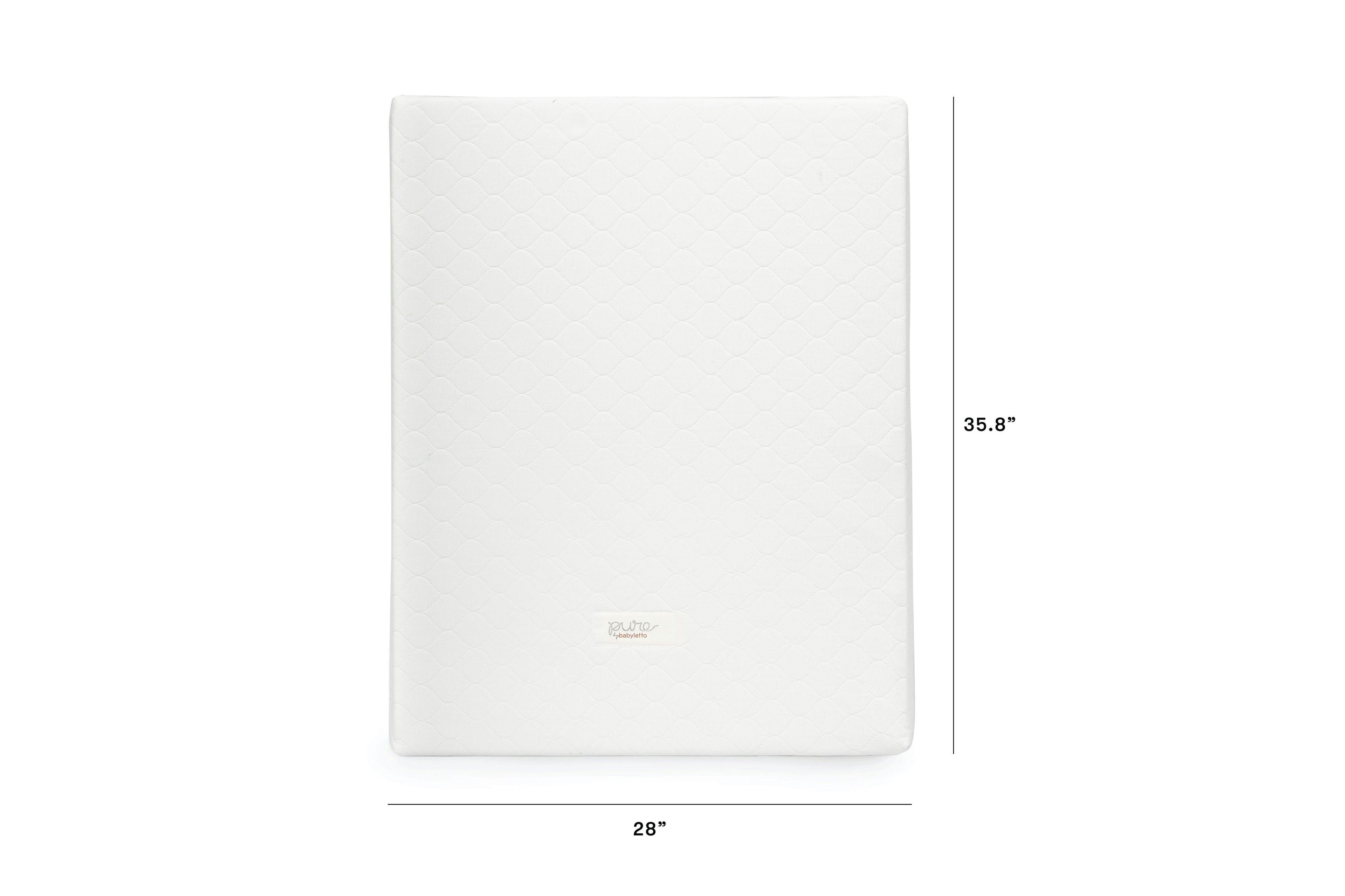 Babyletto Pure Core Midi Crib Mattress | Hybrid Quilted Waterproof Cover | Lightweight