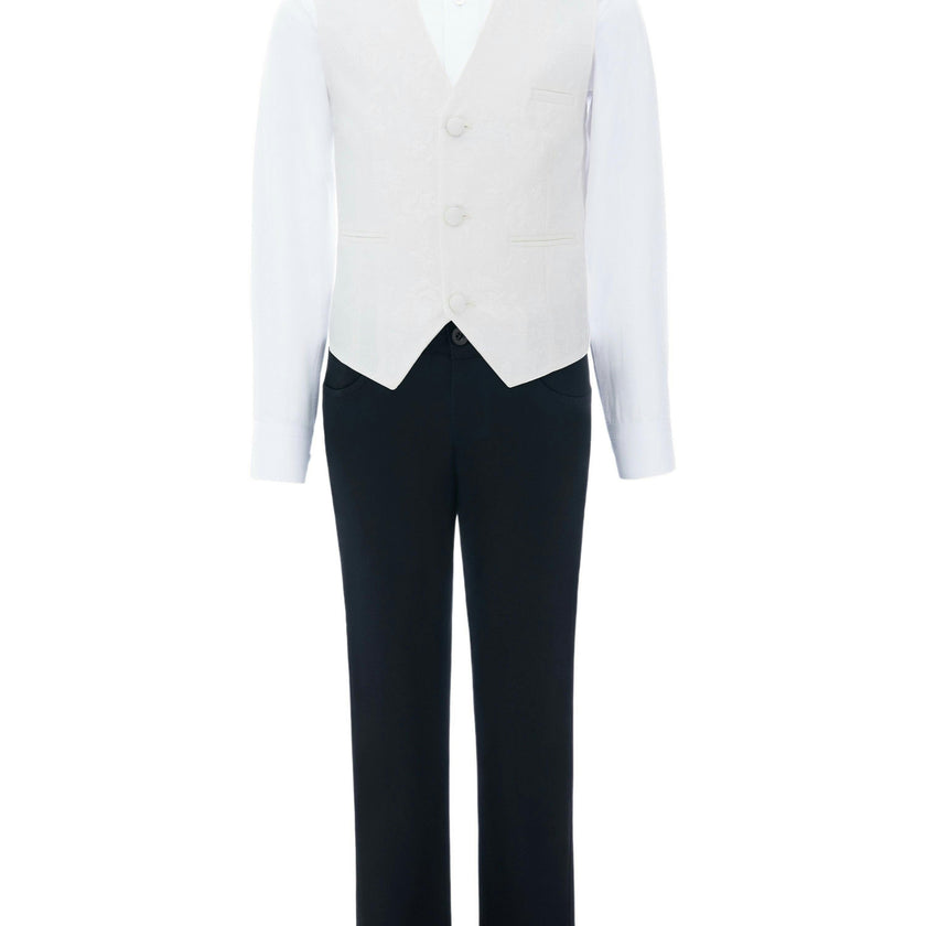 Cream Taddeo Floral Vest Outfit Set