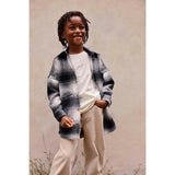 Elongated Oversized Plaid Shirt Jacket