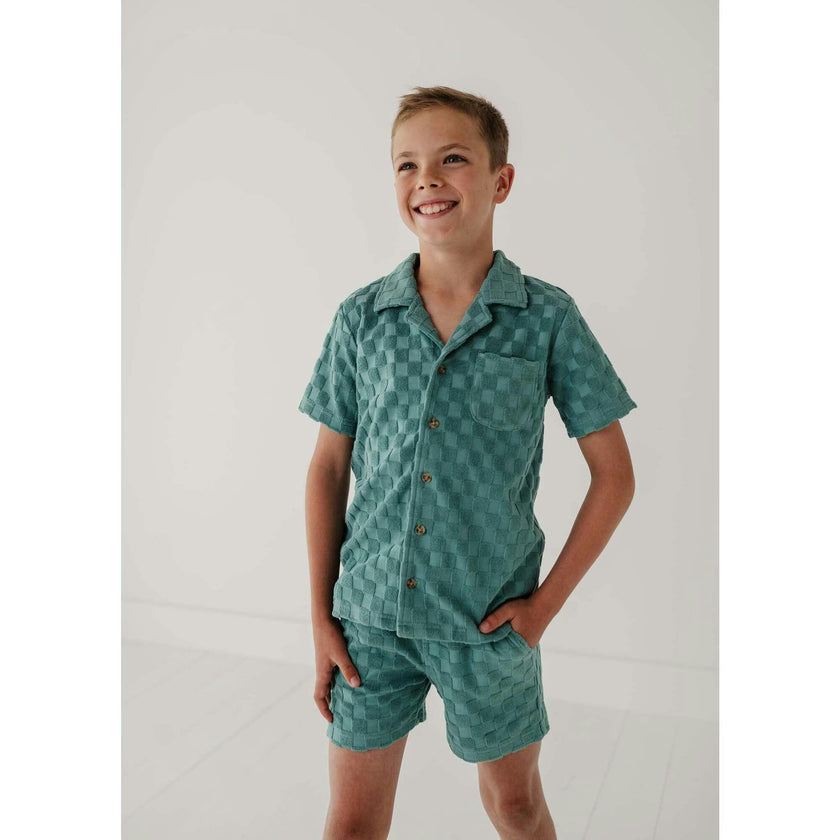 Boy's Terry Button Top