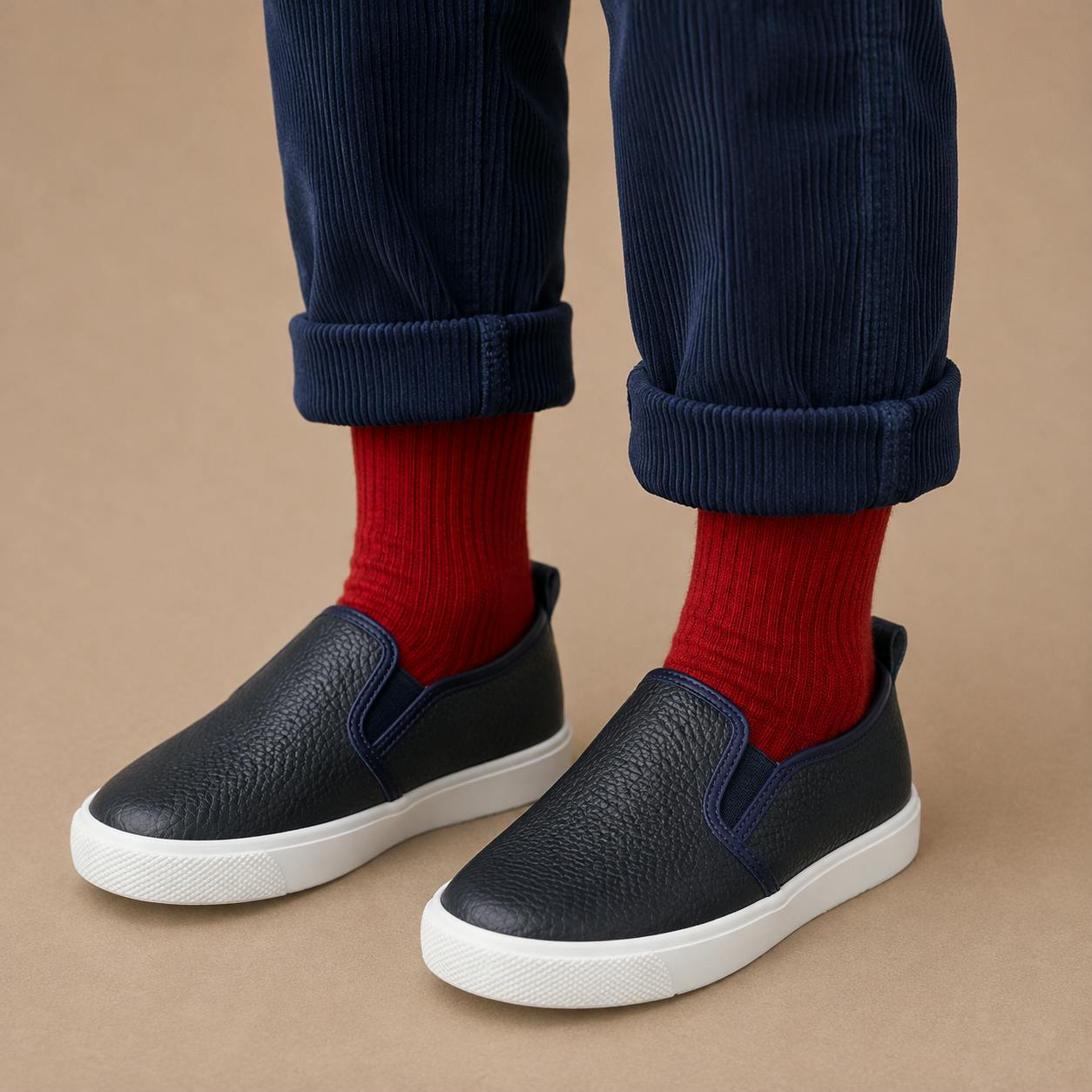 Classic Slip-On Textured | Blue Leather