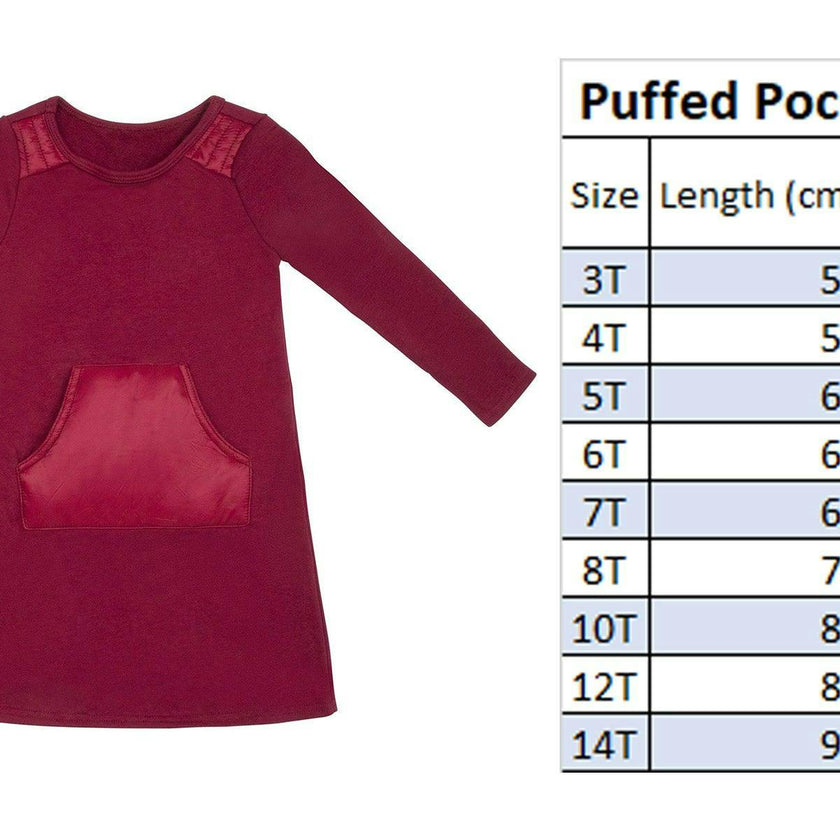 Puffed Pocket Long Sleeve Dress