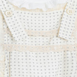 Beige Dotted Lace Romper