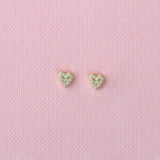 Heart Crystal Stud Earrings