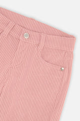 Stretch Corduroy Wide Leg Pants Pink